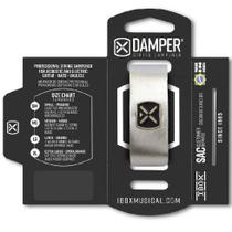 Abafador damper md tag metal couro prata metálico dmmd01