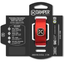 Abafador damper md tag metal couro vermelho metálico dmmd04