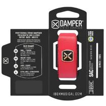 Abafador Damper Vermelho DSMD04 Ibox Couro Tag Metal MD Médio Instrumentos Guitarra Violão Baixo 5C