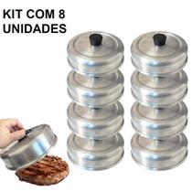 Abafador De Hambúrguer Tampa Para Abafar 16 Cm - Kit Com 8