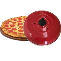 Abafador De Pizza Vermelho Em Alúminio Grande 40cm