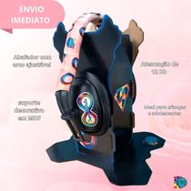 Abafador de Ruido Preto para Autistas 12 DB com suporte Infinity Rose decorativo