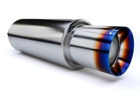 Abafador Esportivo Aço Inox Luzian LA012 Samurai Burned Tip Borda Dupla 3,5 polegadas