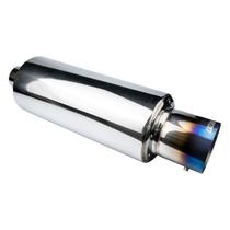 Abafador Esportivo em Aço Inox Luzian LA06B Grande Burned Tip - 4 Polegadas Abafador Esportivo em Aço Inox Luzian LA06B Grande Burned Tip - 4 Polegadas