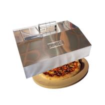 Abafador Inox 38cm + Pedra Refratária 30cm Pizza Forno Iglu