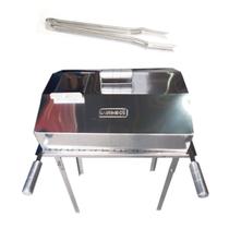 Abafador Inox 45x39 e Pegador Carnes - Grelha, Churrasqueira Abafador Inox 45x39 e Pegador Carnes - Grelha, Churrasqueira