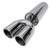 Abafador Inox corpo 5 Pol saída dupla 3.5 Pol Honda GM Fiat