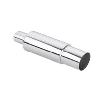 Abafador Inox Esportivo corpo 110mm ent 2,5" saída 3,5"