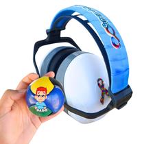 Abafador Super Autista de 26 DB Branco arco Azul + Quebra-cabeça Bola Emoções Abafador Super Autista de 26 DB Branco arco Azul + Quebra-cabeça Bola Emoções