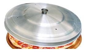 Abafador Tampa De Pizza Aluminio 35 Cm
