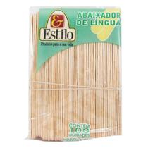 Abaixador de Língua de Madeira com 100 Unidades Estilo