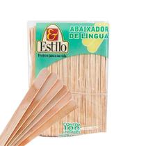 Abaixador de Lingua de Madeira KIT 5 Pacotes Com 100 unidades Estilo Abaixador de Lingua de Madeira KIT 5 Pacotes Com 100 unidades Estilo