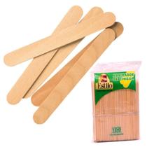 Abaixador de Língua em Madeira 14cm x 1,4cm 100 Unidades Estilo