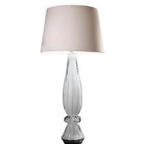 Abajour Em Cristal Murano Branco - São Marcos 77Cm
