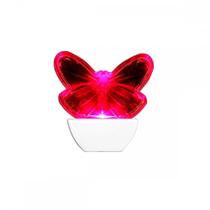Abajour Noturno Brasfort Led Borboleta 127V Rosa 8855 Abajour Noturno Brasfort Led Borboleta 127V Rosa 8855