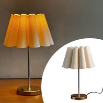 Abaju Luminaria Redondo Especial Alumínio Base Interruptor Bivolt Com Pétala Cupula bege Abaju Luminaria Redondo Especial Alumínio Base Interruptor Bivolt Com Pétala Cupula bege