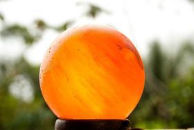 Abaju Redondo Rosa de Sal do Himalia 15 Cm