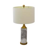 Abajur 75cm Base Mármore Mesclado Branco Moderno Abajur 75cm Base Mármore Mesclado Branco Moderno