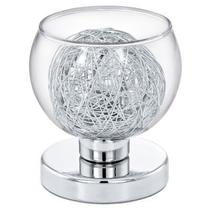 Abajur aço cromado vidro transparente alumínio 1 X 10W G9 Abajur aço cromado vidro transparente alumínio 1 X 10W G9