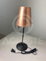 Abajur ambiente 01 lâmpada e27 preto/cobre - t.y iluminação - 280-1prco