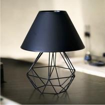 Abajur Aramado Diamante 3D Moderno Bivolt Bocal E27