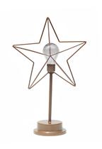 Abajur Aramado Luminária de Mesa Estrela Pilha/USB Dourado