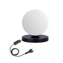 Abajur Arandela Globo Preto Fosco com Interruptor Tomada