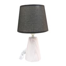 Abajur Bivolt Cúpula Color Base de Cerâmica 29cm - Tudo em Caixa