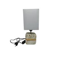 Abajur Branco Com Base De Cerâmica Marmorizado 30X12,5Cm Abajur Branco Com Base De Cerâmica Marmorizado 30X12,5Cm