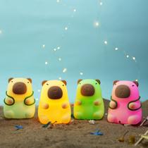 Abajur Capivara LED Macio Luminária Decorativa Multicolorida Luz Noturna Abajur Capivara LED Macio Luminária Decorativa Multicolorida Luz Noturna