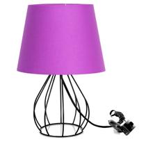 Abajur Cebola Dome Roxo Com Aramado Preto