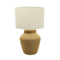 Abajur Ceramica Corda Trançada Design Rustico Cupula Redonda Abajur Ceramica Corda Trançada Design Rustico Cupula Redonda