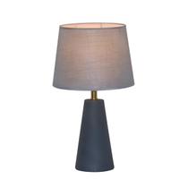 ABAJUR CINZA 25 x 43cm CUPULA EM LINHO SINDORA