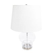 Abajur Classico Cristal Incolor Abaulado Cupula