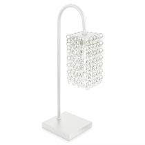 Abajur Clearcrillic Cristal Acrílico Quadrado Branco