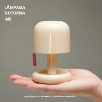 Abajur Cogumelo LED com Pôr do Sol - Recarregável via USB - Mini Luminária para Decoração de Casa e Quarto
