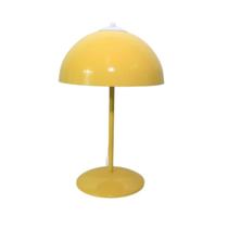 Abajur Cogumelo Luminária de Mesa Amarelo