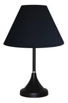 Abajur Com A Base em várias cores E Cúpula De Algodão preta ou branca - Ideal para Sala e Quarto
