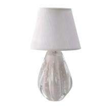 Abajur com Cúpula Pérola em Cristal Murano São Marcos 50x25cm
