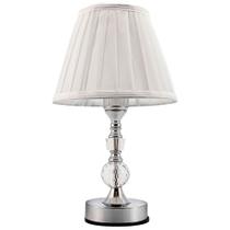 Abajur Cristal Toque Mesa Cabeceira Sala Quarto Decoração Com Cúpula Branca 35cm Ref. 311