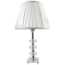 Abajur Cristal Vidro Mesa Decoração para Sala Quarto com Cúpula Drapeada 47cm Ref. 511 - R3P IMPORT