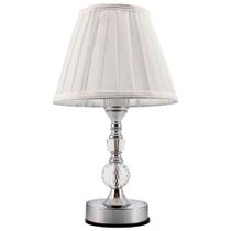 Abajur Cristal Vidro Toque Mesa Decoração para Sala Quarto com Cúpula Drapeada 35cm Ref. 311