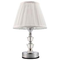 Abajur Cristal Vidro Toque Mesa Decoração para Sala Quarto com Cúpula Drapeada 35cm Ref. 380