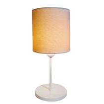 Abajur de cabeceira md-2010br cúpula em tecido algodão crú