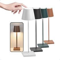 Abajur De Cabeceira Moderno Luminária Mesa Led Recarregável