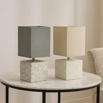 Abajur de Cerâmica 29cm Bivolt Decorativo Mesa Quarto Sala