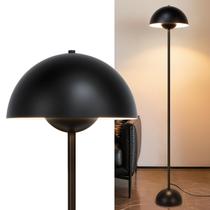 Abajur de Chão Coucrek Preto 168cm Industrial para Sala de Estar Abajur de Chão Coucrek Preto 168cm Industrial para Sala de Estar