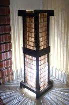 Abajur de chão e mesa luminária japonês rústico bambu sala quarto madeira hotel pousada Abajur de chão e mesa luminária japonês rústico bambu sala quarto madeira hotel pousada