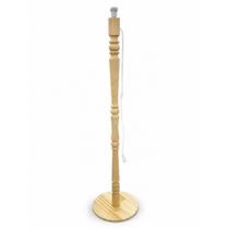 Abajur de chão - em madeira pinus natural para sala, quarto, COM fiação e SEM cúpula .