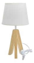 Abajur de Madeira Decorativo Elegante Lúminaria Escritório Quarto Mesa de Cabeceira Luxo